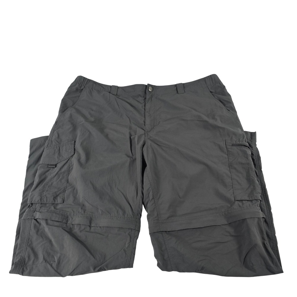Columbia Silver Ridge Convertible Cargo Pants Mens 44x32 Gray Omni-Shade Hiking